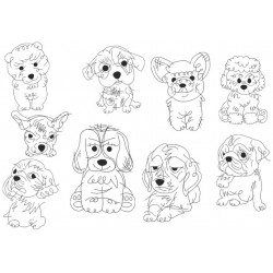 Stickserie - Hundeskizzen